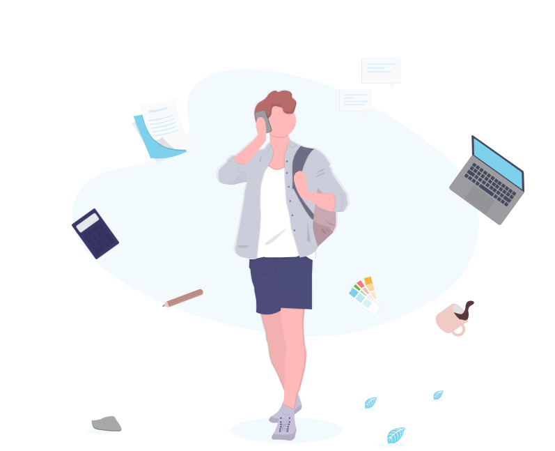 Illustration of students and mentors exploring career ideas together